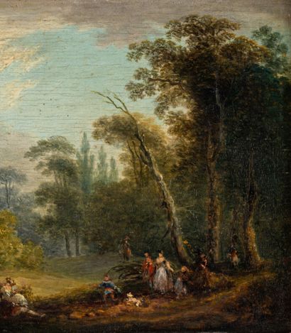 null Attribuée à Louis Gabriel MOREAU (1740-1806)

Promenade en forêt 

Paire de...