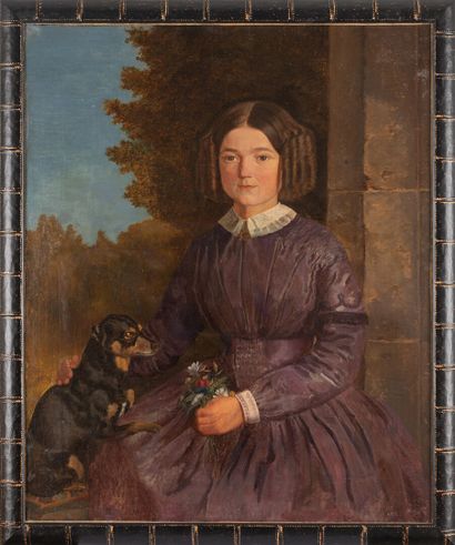 null F. HERINCKX (Actif vers 1850)

Portrait de jeune fille avec son chien

Toile...