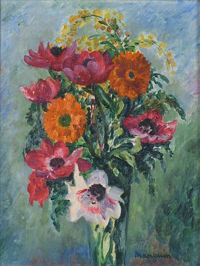 null Henri MANGUIN (1874-1949)

Bouquet d'anémones, 1942

Huile sur toile. 

Signée...