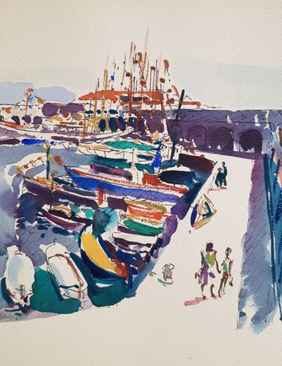 null Pierre PRUVOST (1921-2008)

Deux vues du port d'Antibes

Deux encres et aquarelles

L'une...