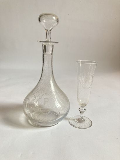 null Part of service of glasses including: water glasses, wine glasses, flutes and...