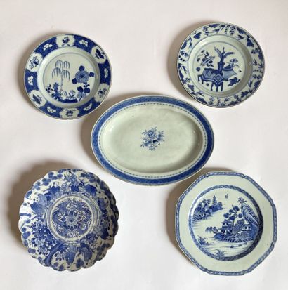 null CHINE

Lot d'assiettes et plat en porcelaine à décor en camaïeu bleu