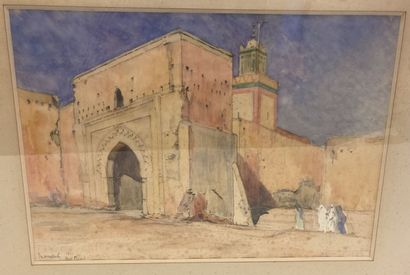 null René PINARD (1883-1938)

Porte entrée de Marrakech 1931

Crayon et aquarelle...