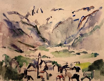 null Ghislain UHRY (1932)

Vue de village de montagne

Crayon et aquarelle annoté...
