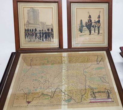 null Important lot of frames including military scenes, Swiss landscapes, city views,...