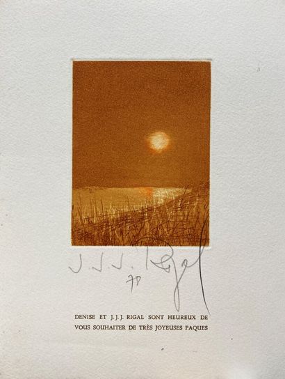 null Jacques Jean Joachim RIGAL (1926-1997), d'après
La laine d'empuse
Lithographie...