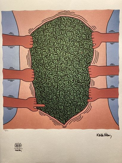 null D'après Keith HARING (1958-1990)
Le ventre à dollar
Impression numérotée 56/150
Edition...