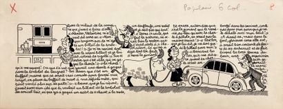 null Henri BOUYER (1907-1994)
Strip pour le Populaire 6 colonnes
Encre sur papier,...