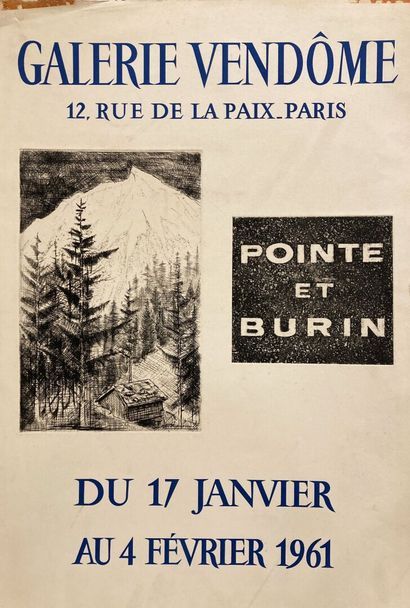 null Lot of posters of exhibition of the Gallery Vendôme, 12 street of peace Paris...