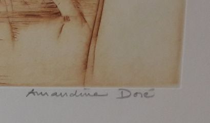 null Amandine DORE (1912-2011)
Suite de douze estampes à la sanguine
On y joint deux...