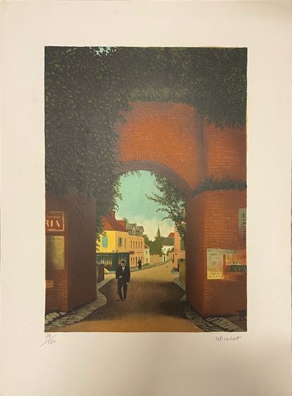 null René RIMBERT (1896-1991)

Paysage animé

Lithographie.

Signée et numérotée...