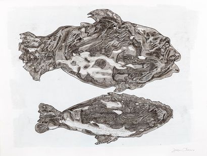 null Jacques CHARRIER (1936)
Deux poissons
Aquarelle et technique mixte sur papier...