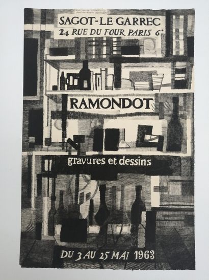 null Jacques RAMONDOT (1928-1999), after
Poster for an exhibition of engravings and...