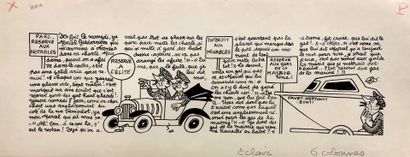 null Henri BOUYER (1907-1994)
Strip pour l'Eclair 6 colonnes
Encre signée à droite,...