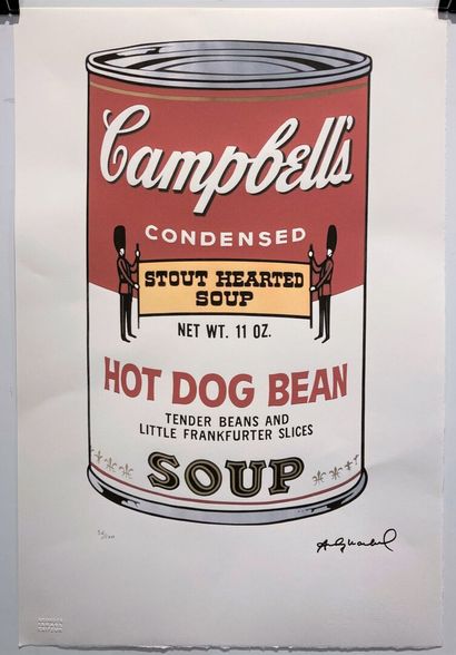 null D'après Andy WARHOL (1928-1987)
Campbell's Soup
Impression numérotée 56/100
Georges...