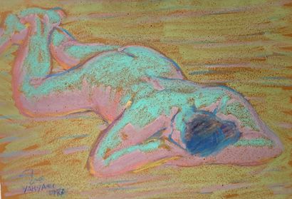 null Reza YAHYAEI (1948), iranien
Nus féminins allongés
Paire de pastels sur papier...