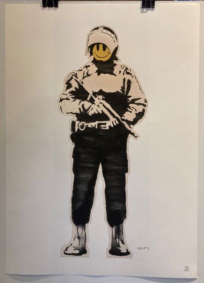 null BANKSY (1974), based on
Smiley Soldier
Color print on paper signed and numbered...