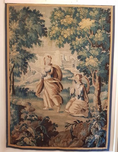 null AUBUSSON fin XVIIIème siècle

Tapisserie à décor de deux femmes dans un paysage...