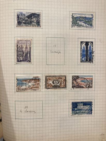 null Deux classeurs partie de collection de timbres