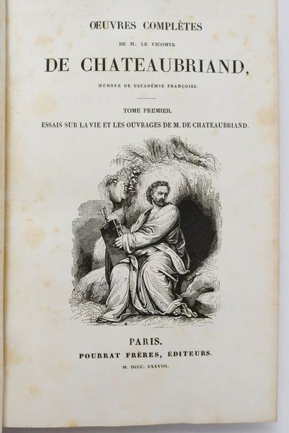 null CHATEAUBRIAND (François René de). Complete works. Paris, Pourrat frères, 1836-1839....