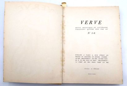 null VERVE. N°5 to 8 bound in one volume.
