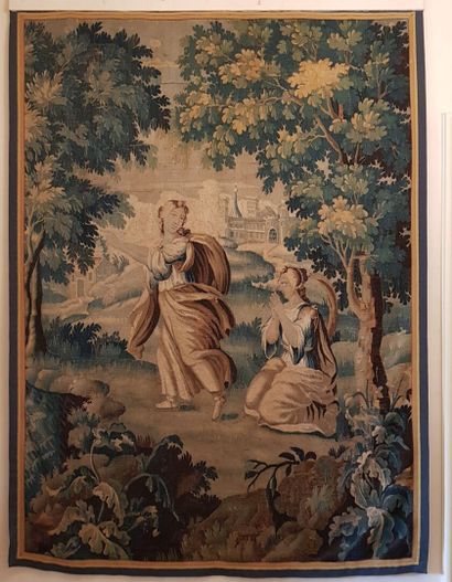 null AUBUSSON fin XVIIIème siècle

Tapisserie à décor de deux femmes dans un paysage...