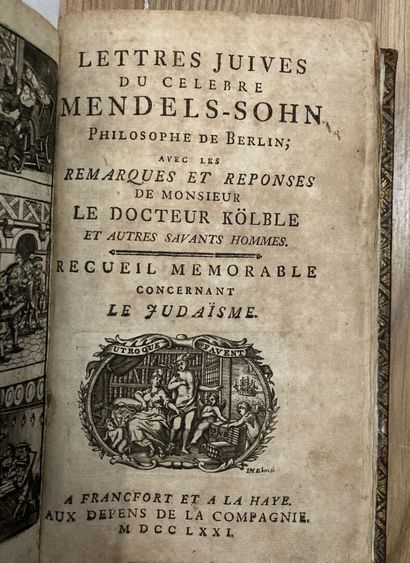 null [THEOLOGY] Moses MENDELSSOHN

Jewish letters of the famous philosopher Mendelssohn...