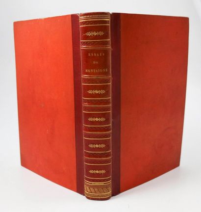 null MONTAIGNE (Michel de). Essays. New edition. Paris : Desoer, 1818. - In-8, half...