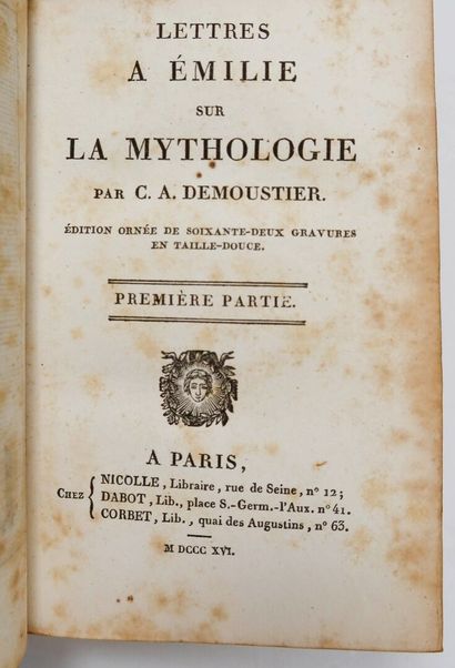 null Lot de livres comprenant :

DEMOUSTIER (Charles-Albert). Lettres à Émile sur...