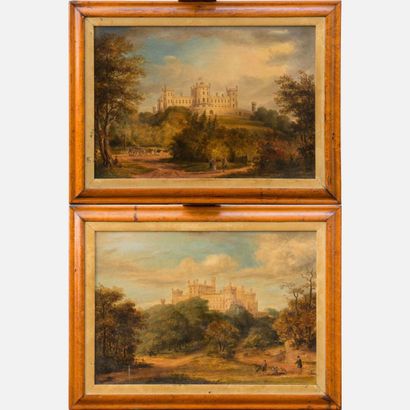 null Ecole ANGLAISE du XIXème siècle

Paysages animés devant le château de Belvoir

Paire...