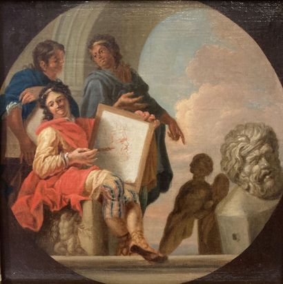 null Ecole ITALIENNE du XVIIIème siècle

Allégorie des arts

Huile sur toile contrecollée...