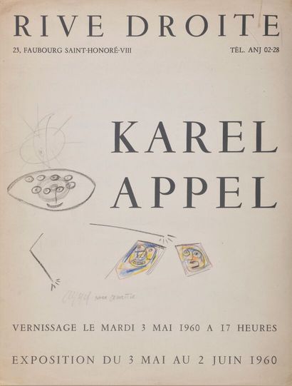 null Karel APPEL (1921-2008) 

Composition, circa 1960 

Graphite and colored pencil....