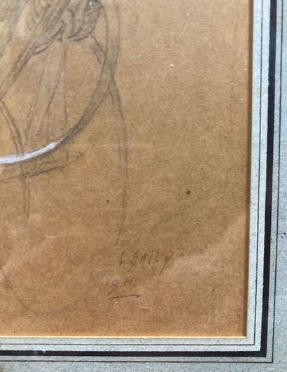 null ÉCOLE du XXème siècle

Enfant dans un landau, 1911
Crayon rehaut de craie, signé...