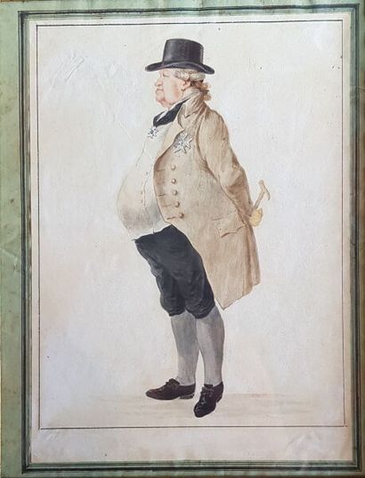Thomas ROWLANDSON (1756-1827) attribué à
Portrait...