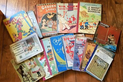 null Children's books such as Tintin, Bécassine, Zig et Puce, Gédéon and various...
