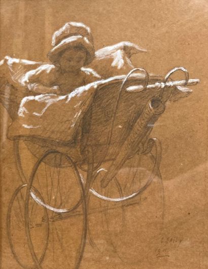 null XXth century SCHOOL

Child in a Pram, 1911
Pencil with chalk, signed L. Baily...