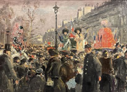 null Gaston GUIGNARD (1848 - 1922)
Mi-carême à Paris sur les grands boulevards
Toile...