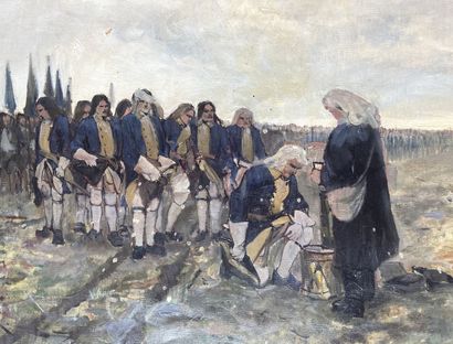 null Axel Gunnard ABERG (Uddevalla 1869 - 1894)
Régiment sur un champ de bataille
Signé...