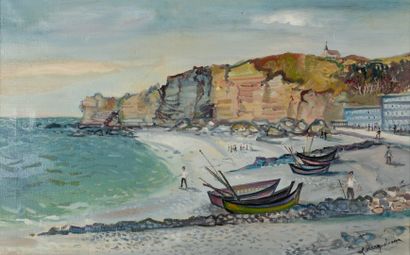 null Lucien NEUQUELMAN (1909-1988)
Les falaises d'Etretat
Huile sur toile signée...