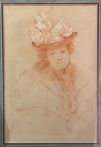 null Charles Théodore BICHET (1851-1920)
Femme chapeautée, portrait présumé de Marie...