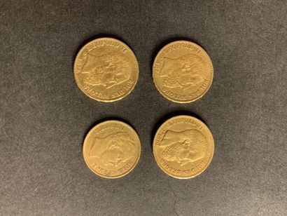 null SALE at 11am 
lot of 4 pieces including: 
3 coins of 20 gold francs Belgian...