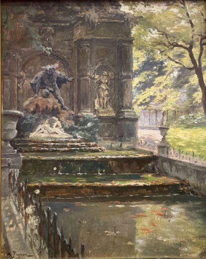 null Albert Léopold PIERSON (1864-1923)
Jardin du Luxembourg : La fontaine Médicis
Huile...