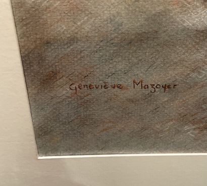 null Geneviève MAZOYER (XXème siècle)
Camille dormant
Crayons de couleurs sur papier
27...