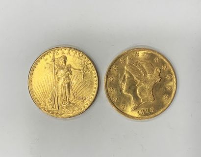 null SALE at 11am
2 coins of 20 Dollars gold (1 Liberty 1924 and a head of Liberty...