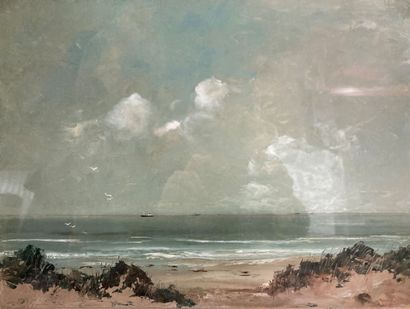 null SALE at 11am 
Strong lot of framed paintings including studies of seascapes...