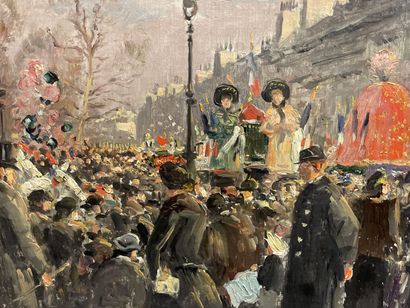 null Gaston GUIGNARD (1848 - 1922)
Mi-carême à Paris sur les grands boulevards
Toile...