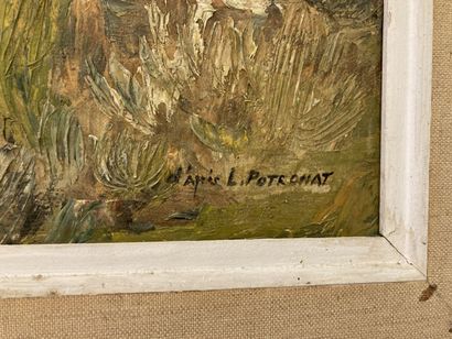 null L. POTRONAT, d'après
Villa avec vue sur mer
Huile sur toile
58 x 71 cm