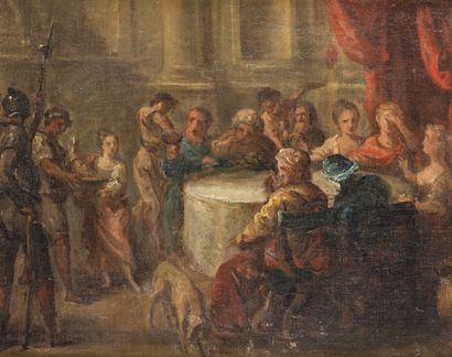 null École ITALIENNE du XVIIIème siècle 
Salomé présentant la tête de saint Jean-Baptiste...