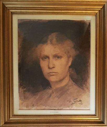 null Victor GILBERT (1847 - 1933)
Portrait de femme
Aquarelle, signée en bas à droite...