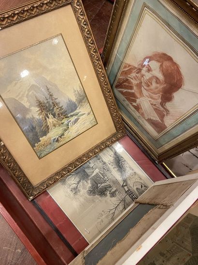 null SALE at 11am
Lot of various frames including engravings and miscellaneous
